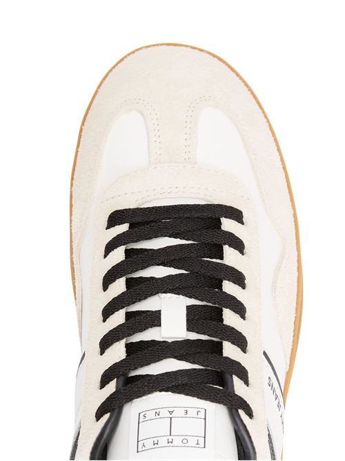 Sneaker ecrù in pelle Tommy Jeans | EM0EM01587TCR